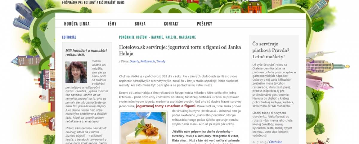 Hotelovo.sk servíruje dezert Janka Halaja, MIKADO - 7/2019